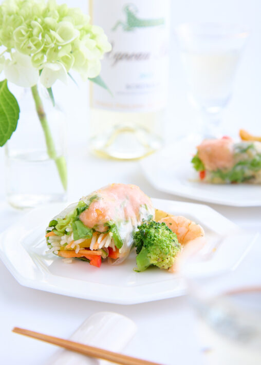 熊本の出張撮影、前菜として撮影した生春巻きのメニュー写真