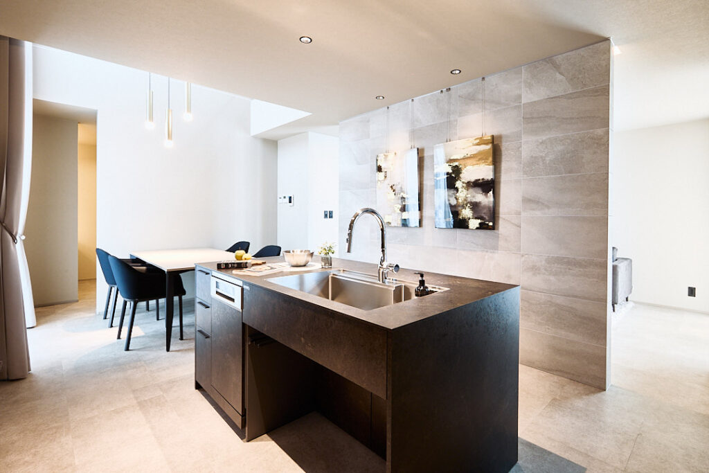 熊本市の戸建て住宅、キッチンの写真